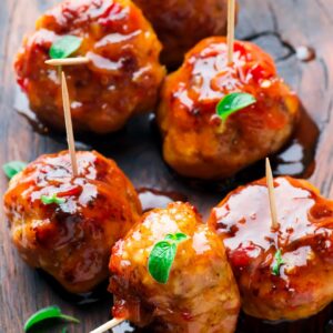 Ginger Garlic Sauce Glazed Meatballs